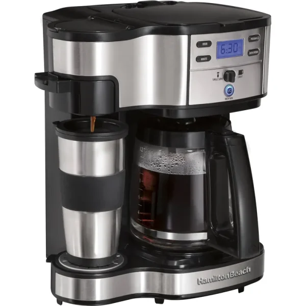 Hamilton Beach Brands 49980Z 2-Way Brewer Coffeemaker - Black/Stainless Steel