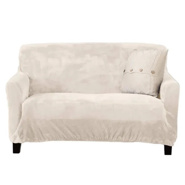 Great Bay Home Velvet Plush Stretch Loveseat Slipcover Velvet Loveseat