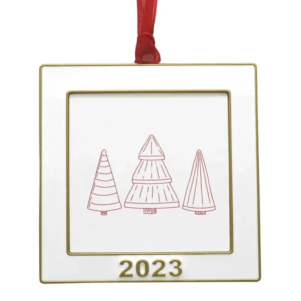 Gold & White 2.5" x 2.5" Christmas Ornament Frame by Studio Decor | Michaels