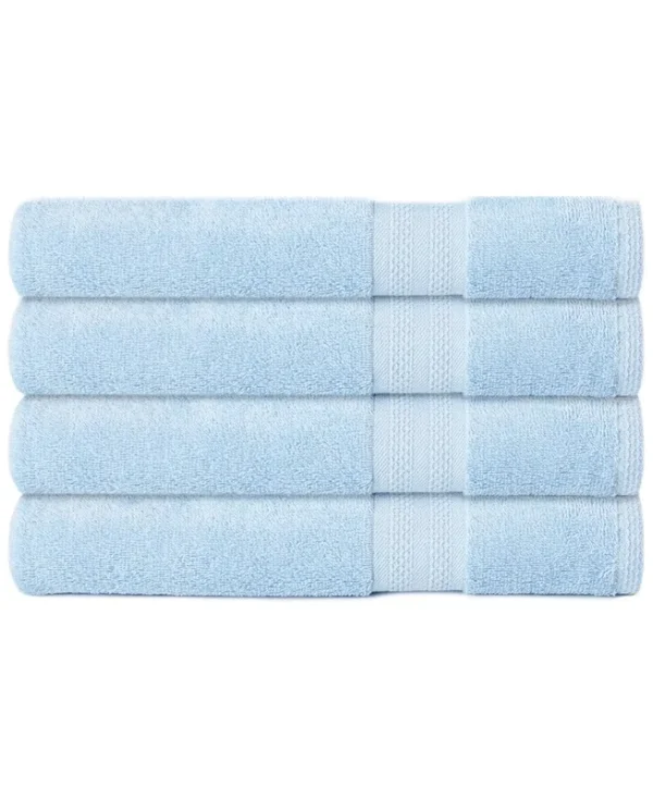 Sunham Soft Spun Cotton 4-pc. Bath Towel Set - Powder Blue