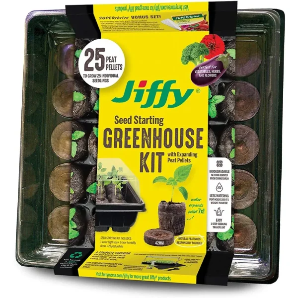 Jiffy 25-Cell Greenhouse Starter Kit