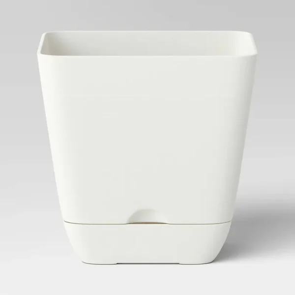6" Wide Square Outdoor Planter White - Room Essentials