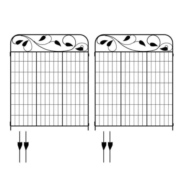 Yardlink Decorative Wire Garden Fence Blk | 838175
