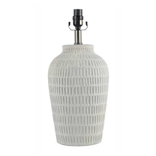 Large Ceramic Textured Table Lamp Base White - Threshold
