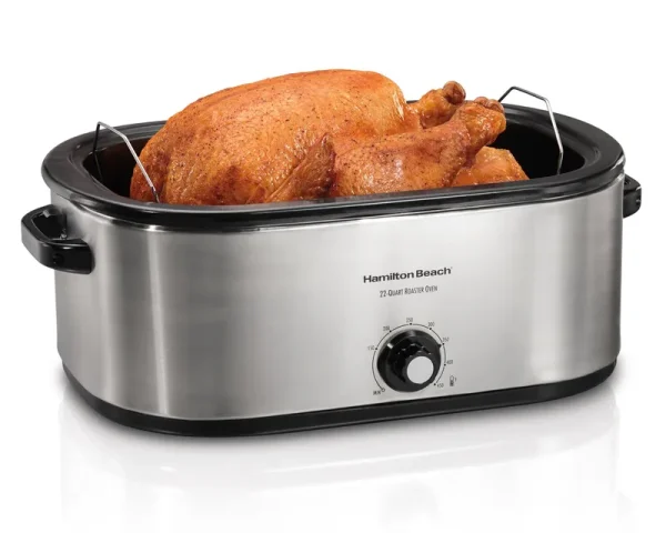 Hamilton Beach Roaster Oven, Silver, 22 qt