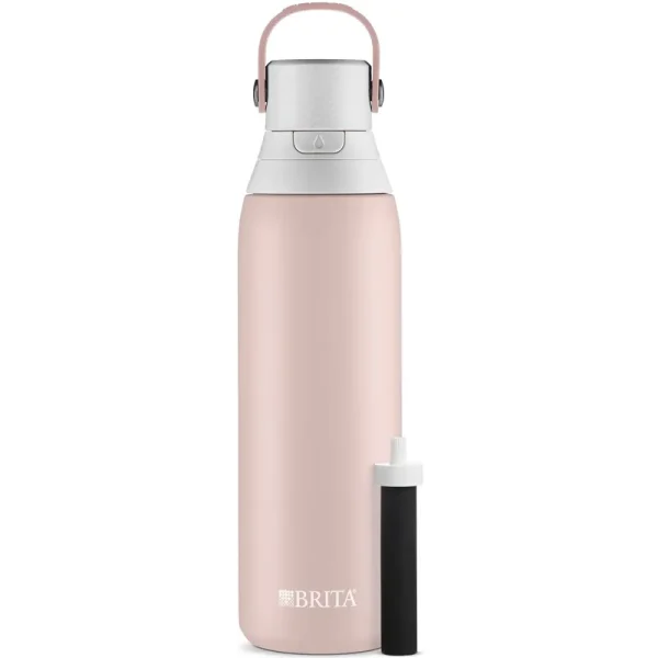 Brita Stainless Steel Premium Filtering Water Bottle - Rose, 20 oz.