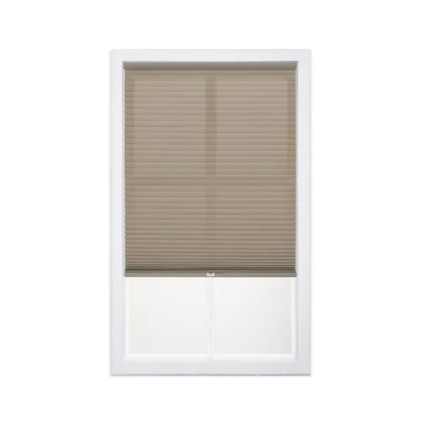Allen + Roth 27-in x 48-in Linen Light Filtering Cordless Cellular Shade Polyester in Brown | CCLFLINEN270480