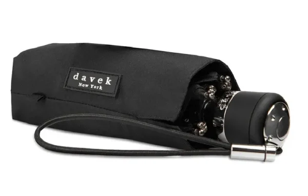 Davek Lightweight Mini Umbrella, Black, Men's