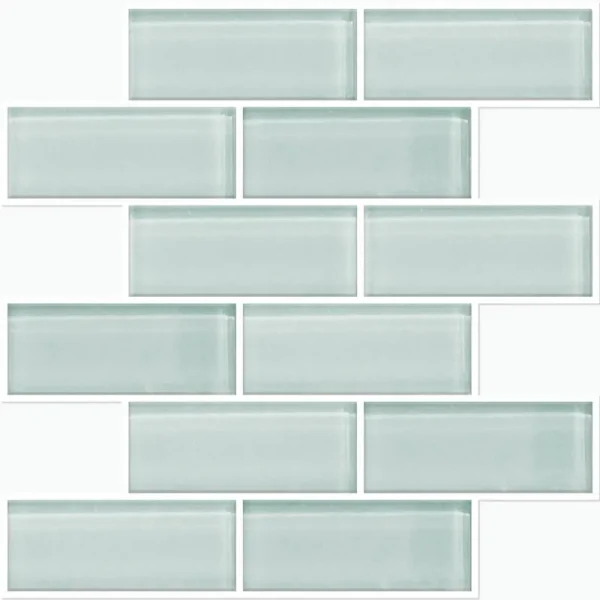 RoomMates Aqua Seaglass Subway Peel & Stick Tile