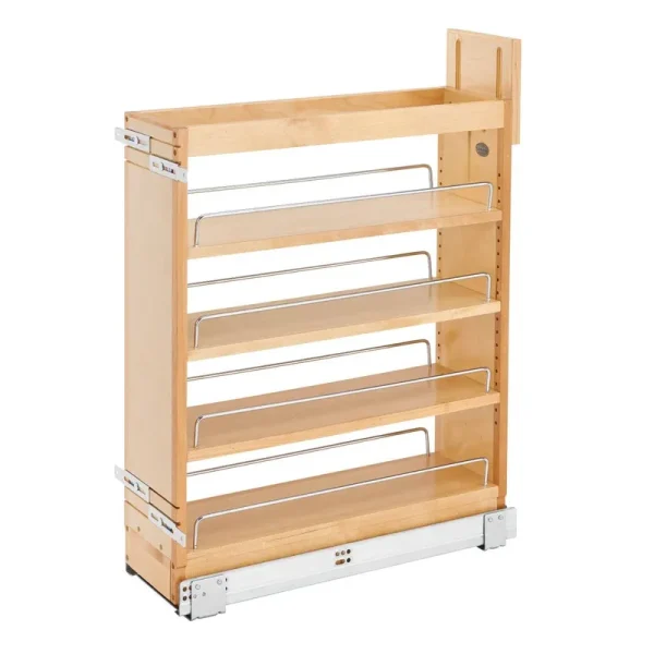 Rev-A-Shelf - Wood Base Cabinet Pull Out Organizer w/Soft Close - 448-BCSC-6C
