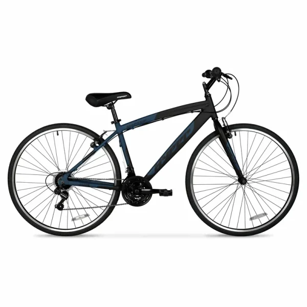 Hyper Brand Bicycle 700c Men'S Spin Fit Hybrid Bike, Black and Blue, Adults