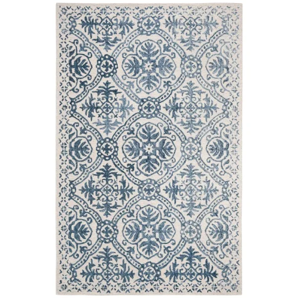 Lauren Ralph Lauren Nina Hand Tufted, Wool Pile, Navy / Ivory Area Rug Rug Size: Runner 2' x 5'