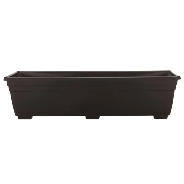 Style Selections 36-in W x 6.6-in H Black Plastic Traditional Indoor/Outdoor Window Box | SW3612BK