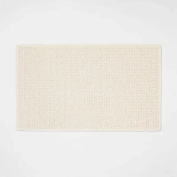 20"x34" Antimicrobial Bath Mat Tan - Threshold