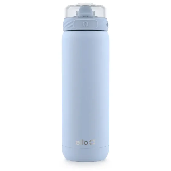 Ello Cooper 22oz Stainless Steel Water Bottle with Straw and Carry Handle, Double Walled and Vacuum Insulated Metal, Leak Proof Locking Lid with Soft