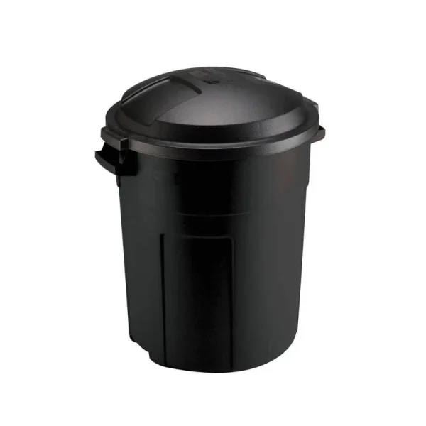 Rubbermaid Roughneck Round Trash Can with Lid, Black, 20 gal