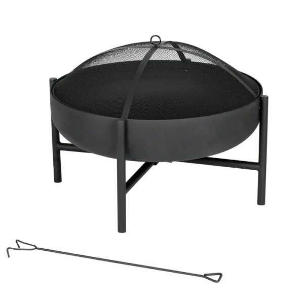 Origin 21 28-in W Black Steel Wood-Burning Fire Pit | SRFP12030