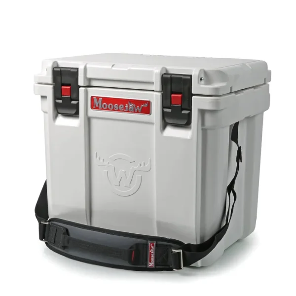 Moosejaw 25 Quart Ice Fort Hard Cooler with Microban, Snow, White