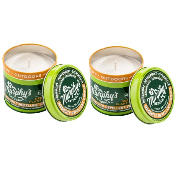 Murphy's Naturals Mosquito Repellent Candle | Made with Essential Oils and A Soy/Beeswax Blend | 30 Hour Burn Time | 9oz | 2 Pack