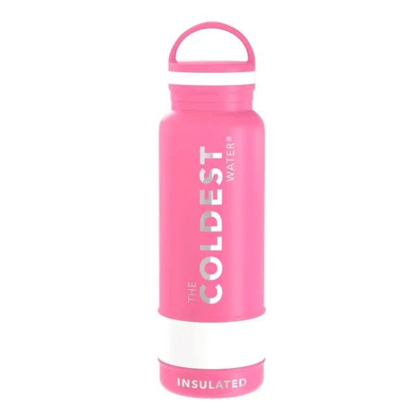 The Coldest Water Sports Bottle Insulated Stainless Steel Hydro Thermos, Athletic Pink, 21 Ounce
