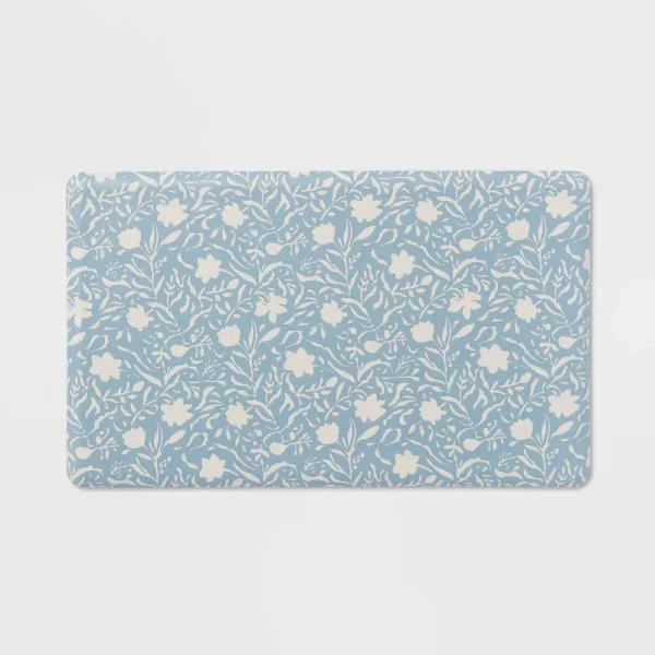 Threshold Floral Comfort Mat - Blue - 1 Each
