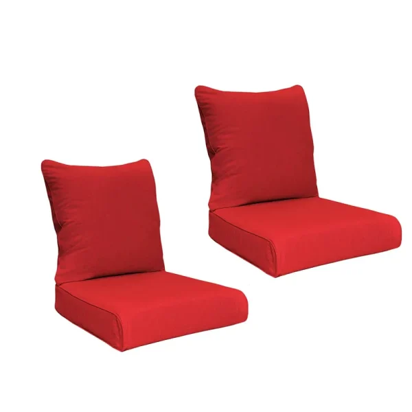 Member's Mark Sunbrella Deep Seating Cushion, 2-Pack Jockey Red