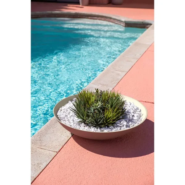 Pure Series Lane Bowl Planter Mercury Row Size: 8" H x 32" W x 32" D, Color: Sand, Set of: Set of 1