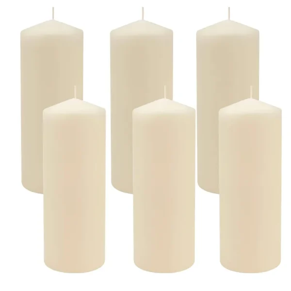 Stonebriar 80 Hour Long Burning Unscented Pillar Candles 3x8 Ivory