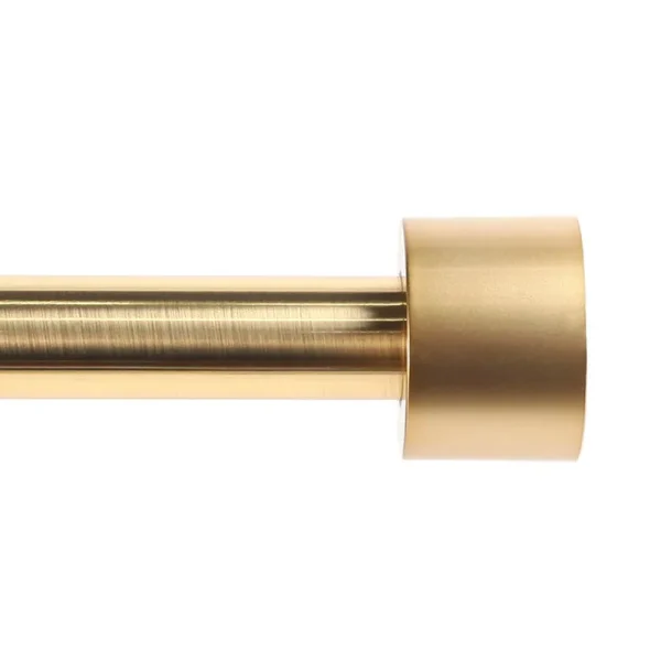 Kenney Resort Portfolio Maldives Twist & Fit No Tools Adjustable Shower Curtain Rod, 42-72", Modern Brass