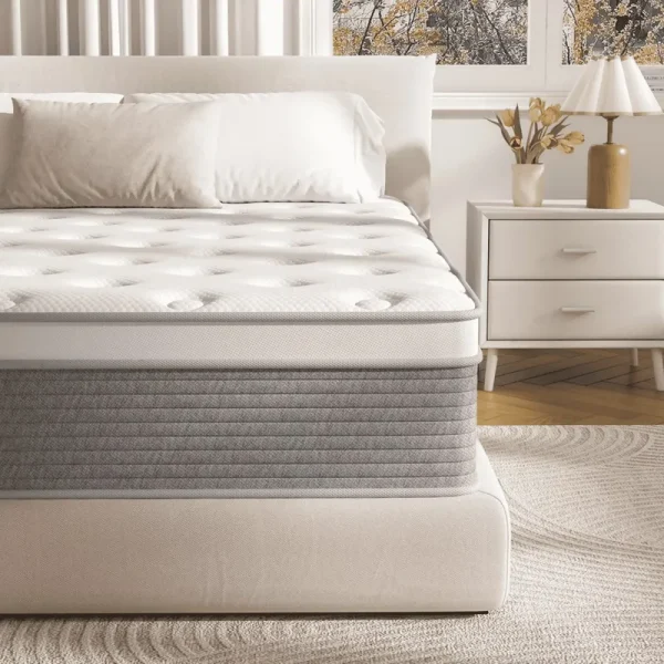 CIUANCE Twin Mattress, 12 in Memory Foam Mattress in a Box, Memory Foam Euro Top Hybrid Cooling Sleep Fiberglass Free