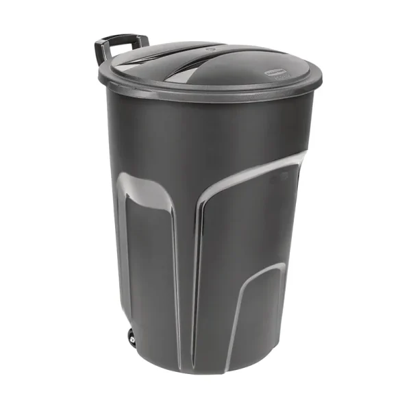Rubbermaid Wheeled Black Trash Can - 32 Gal