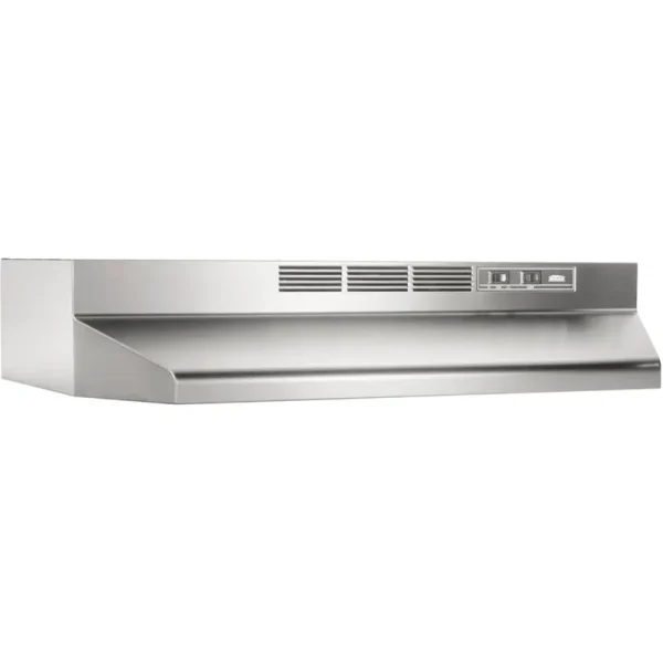 Broan 30 Ductless Under Cabinet Range Hood; Stainless Steel