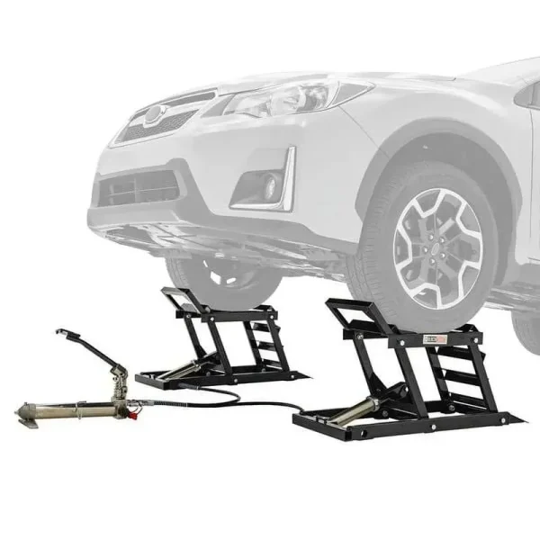 Black Widow Hydraulic Car Lift with Ramp - 3.000 lb. per pair Capacity