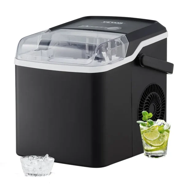 Portable Ice Maker with Self Cleaning - 26Lbs/24H, Scoop & Basket
