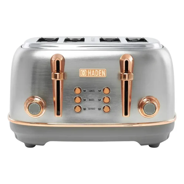 Haden Heritage 4-Slice Wide Slot Toaster ,Steel