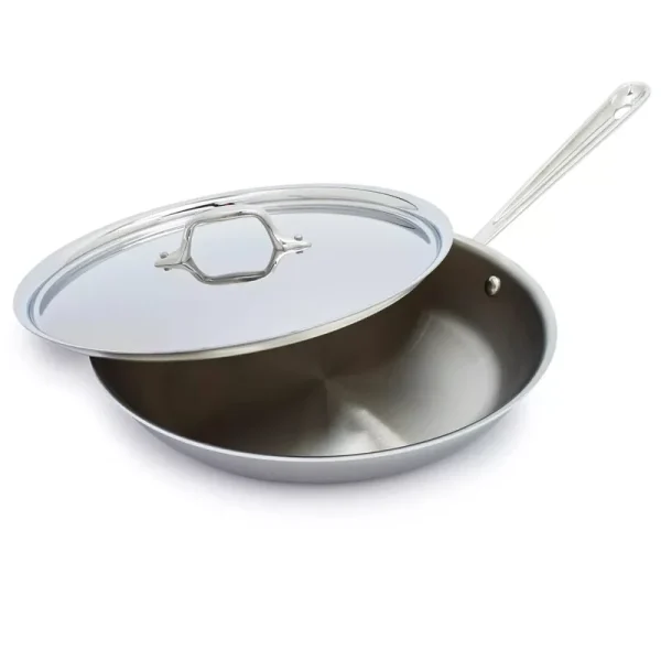 All-Clad Stainless-Steel Skillet with Lid, 12"