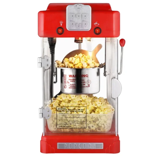 Great Northern Popcorn Machine Pop Pup Retro Style Popcorn Popper 2.5oz
