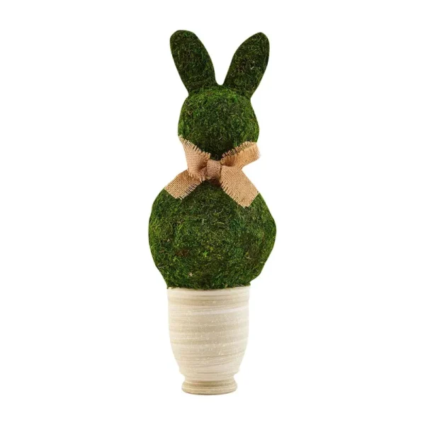 Large Preserved Moss Bunny Topiary
