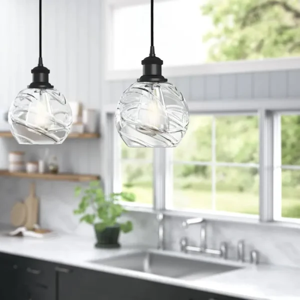 Aanya 1 - Light Single Globe Pendant Beachcrest Home Finish: Matte Black, Bulb Type: No Bulb Included