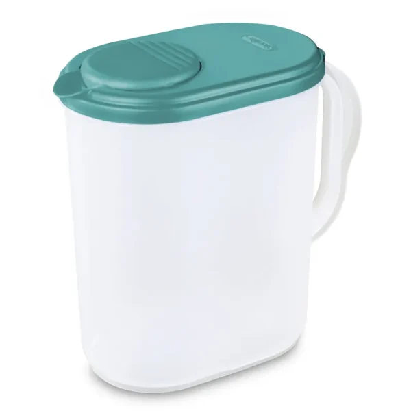 Sterilite 1 gal. Pitcher Plastic, Blue Atoll