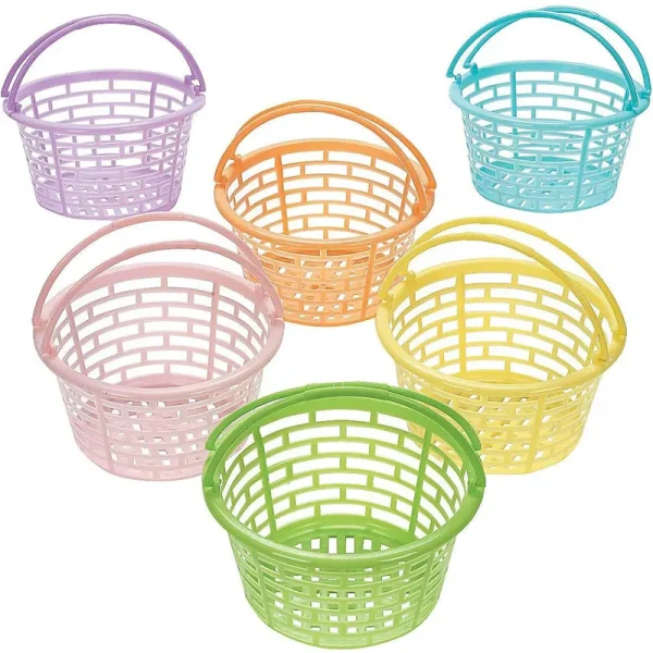 Plastic Pastel Round Baskets
