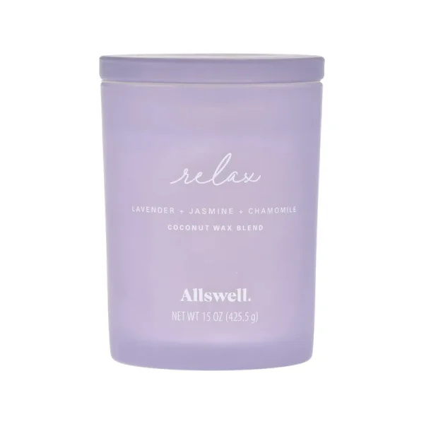Allswell 15oz Scented 2-Wick Spa Candle - Relax (Lavender + Jasmine + Chamomille)