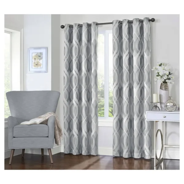 Eclipse Curtains Caprese Thermalayer Blackout Single Curtain Panel, Size: 52 inch W x 108 inch Large