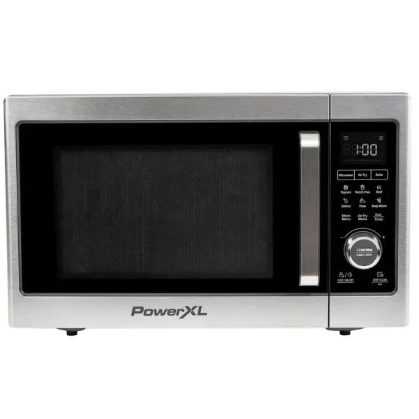 Powerxl Microwave Air Fryer Plus, Stainless Steel / Black, 1cu. Ft