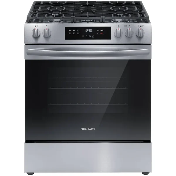 Frigidaire 30" Front Control GAS Range with Quick Boil Stainless Steel