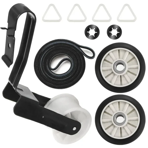 4392065 Dryer Repair Kit Includes 341241 Belt 349241t Drum Support Roller 691366 Idler Pulley Replacement for Whirlpool Kenmore Dryers Replaces 2014