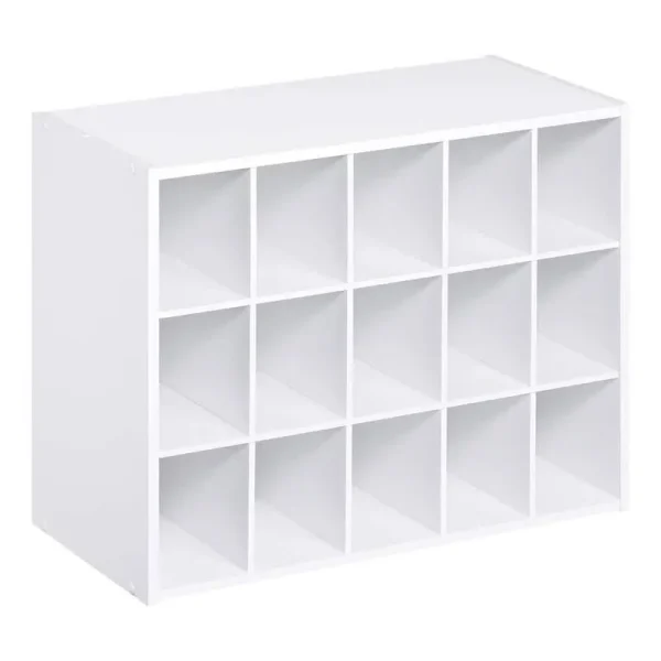 Closetmaid 15-cube Laminate Shoe Organizer, White