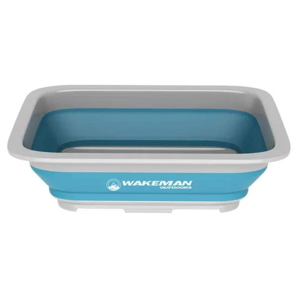 Wakeman Collapsible Multiuse Wash Bin Portable Wash Basin, Blue - 10 L