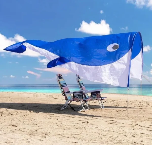 Portable Blue Beach Shade Tent - Lightweight 2.43 lb, Fits 2 - 3 People, Wind - Resistant Sun Shelter for Outdoor