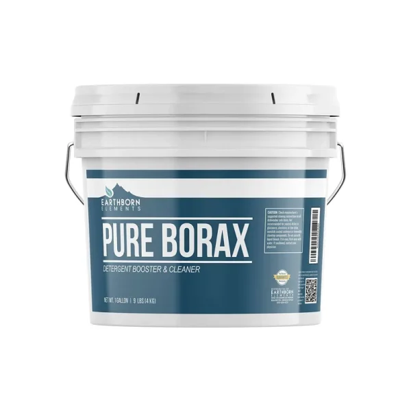 Earthborn Elements Borax Powder (1 Gallon) Multipurpose Cleaner & Detergent Booster Resealable Bucket